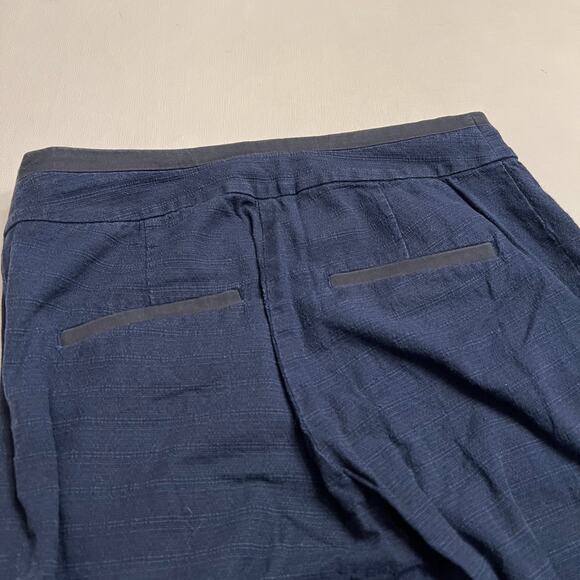 Anthropologie Cartonnier Navy Blue Charlie High Rise Straight Leg Pants Size 6 - Picture 6 of 13